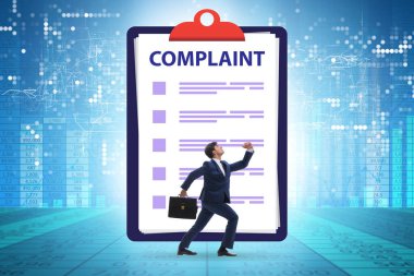 Müşteri şikayeti kavramında iş adamı