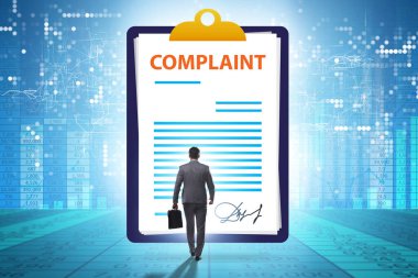 Müşteri şikayeti kavramında iş adamı