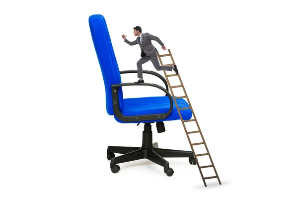 Podnikatel Kariéře Koncept Lezení Židli — Stock fotografie