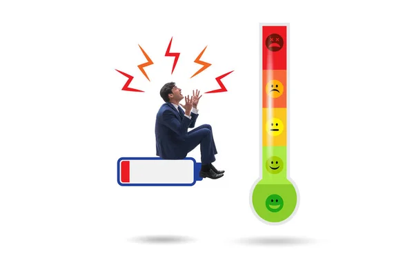 Concept Stress Meter Businessman — Stock Photo, Image
