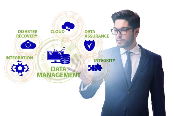 Datenmanagementkonzept Mit Den Geschäftsleuten — Stockfoto