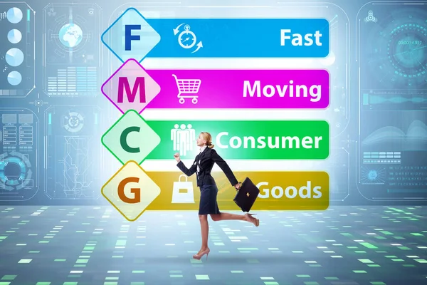 快速移动消费品的Fmcg概念 — 图库照片