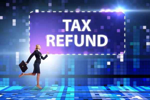 Businesswoman Tax Refund Concept — Stock Photo, Image