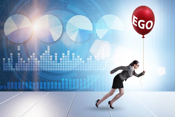 Businesswoman Excessive Ego Concept — Stock Photo, Image