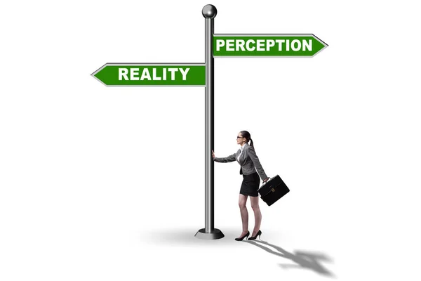Concept Van Het Kiezen Van Perceptie Realiteit — Stockfoto