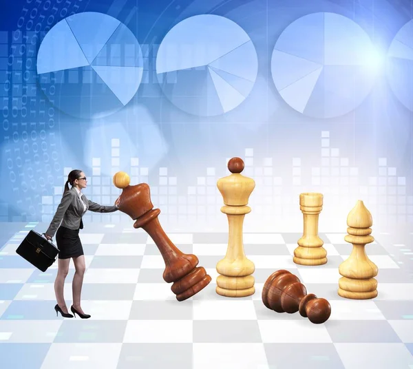 The strategy and tactics concept with businessman