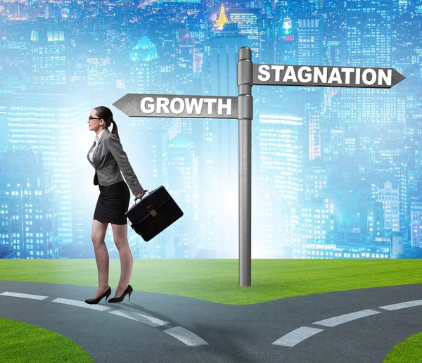 Concept Choice Growth Stagnation — Foto de Stock
