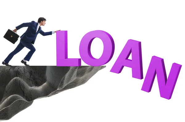Adósság Kölcsön Koncepciója Üzletemberrel — Stock Fotó