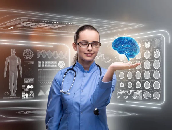 แพทย สมองในแนวค ดทางการแพทย — ภาพถ่ายสต็อก