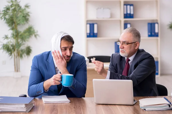 Young Businessman Employee Suffering Toothache Office — Stock Photo, Image