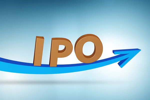 Ipo Concept Growth Chart Rendering — Stock Photo, Image