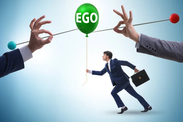 Biznesmen Koncepcji Nadmiernego Ego — Zdjęcie stockowe
