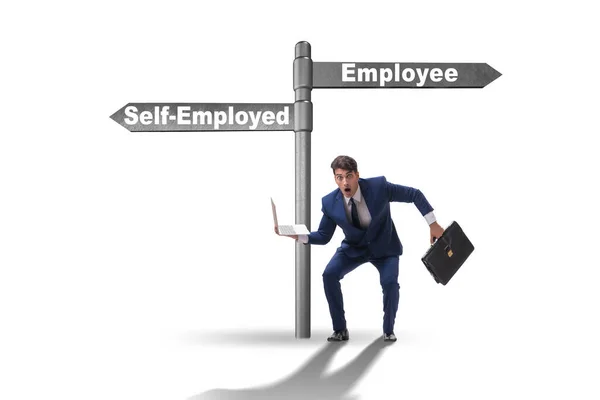 Concept Choosing Self Employed Employment — Stock Photo, Image