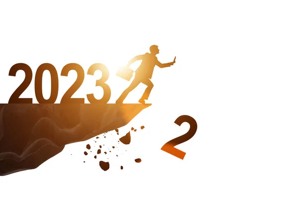 Konsep Perpindahan Dari Tahun 2022 Tahun 2023 — Stok Foto