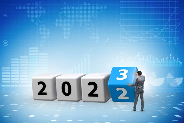 Concept Van Het Jaar 2022 Tot 2023 — Stockfoto