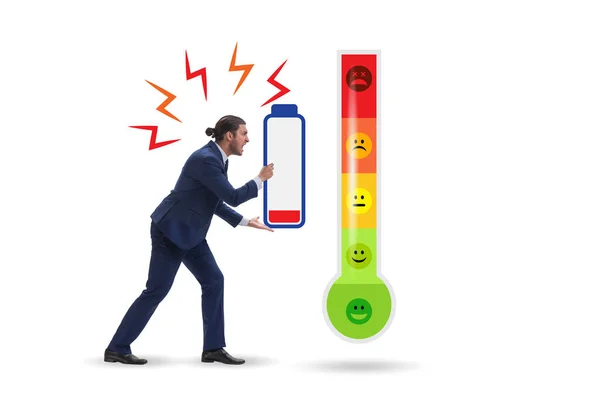 Concept Stress Meter Businessman — Stock Photo, Image