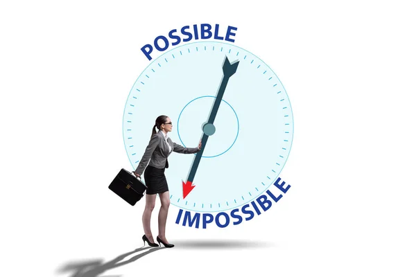 Concepto Oportunidades Posibles Imposibles — Foto de Stock