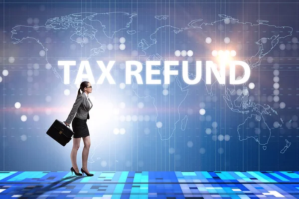 Businesswoman Tax Refund Concept — Stock Photo, Image