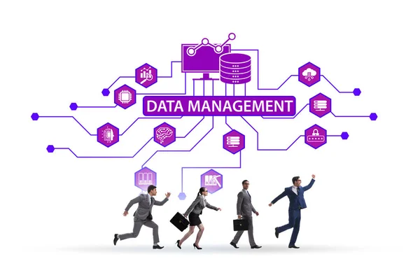 データ管理の概念におけるビジネスの人々 — ストック写真