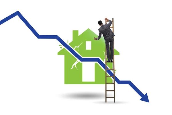 Konzept Des Preisverfalls Bei Immobilien — Stockfoto