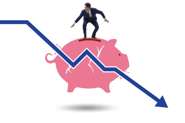Crisis Concept Loss Savings — Stock Photo, Image