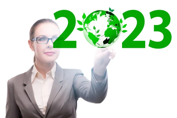 Año 2023 Concepto Ecológico — Foto de Stock