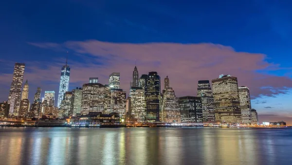 Pohled Dolní Manhattan Brooklynu — Stock fotografie