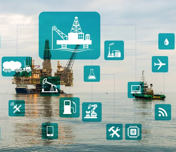 Concept Automation Oil Gas Industry — Stock Photo, Image