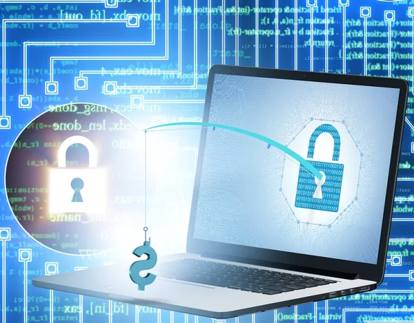 Das Computer Und Online Sicherheitskonzept — Stockfoto