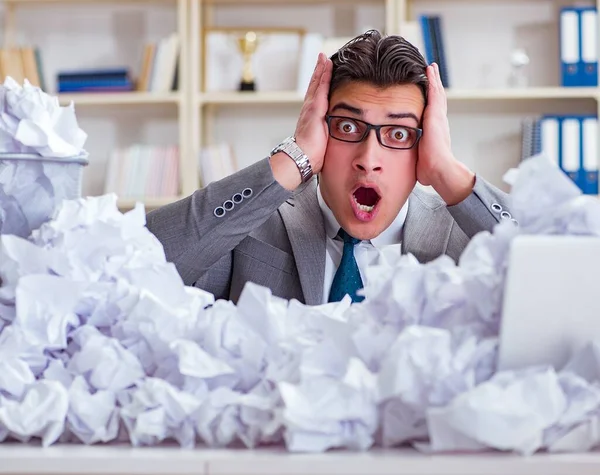 Businessman Paper Recycling Concept Office — Stock Photo, Image