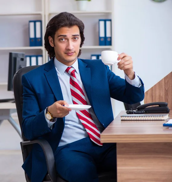 Young Male Businessman Working Office — Stock Photo, Image