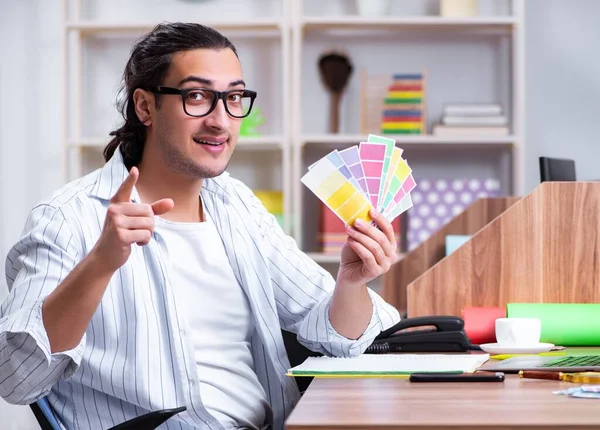 Young Male Designer Working Office — Stock Photo, Image