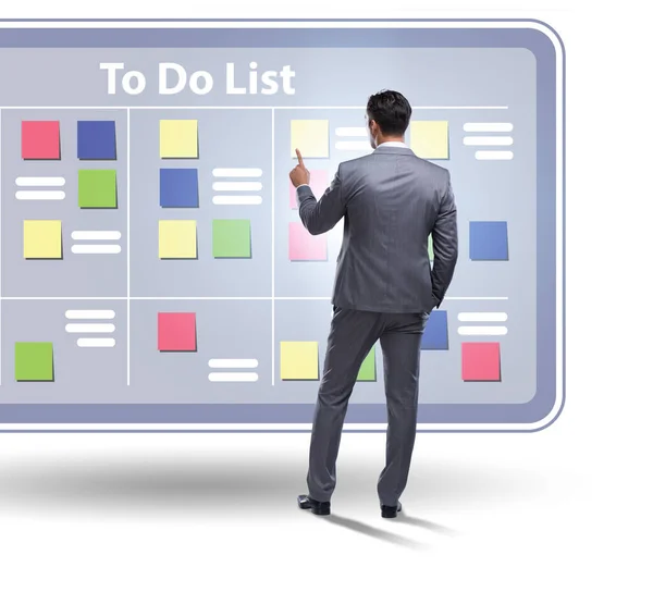 stock image The concept of to do list with businessman