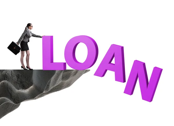 Debt Loan Concept Businesswoman — Stock Photo, Image