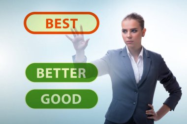 İş kadını daha iyi ve en iyi konsept.