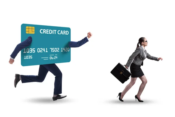 Geschäftsleute Kreditkartenschuldenkonzept — Stockfoto