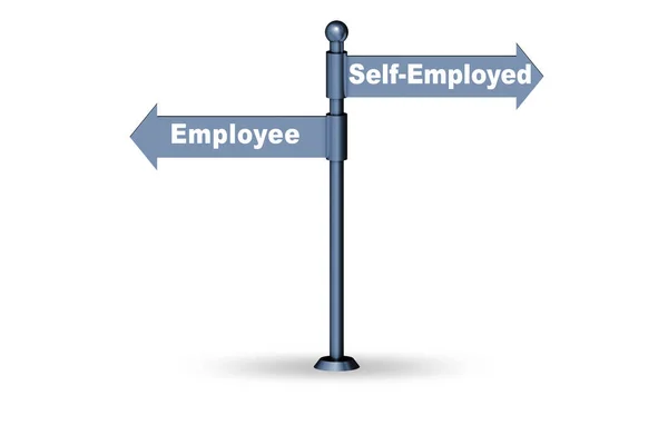 Concept Choosing Self Employed Employment — Stock Photo, Image
