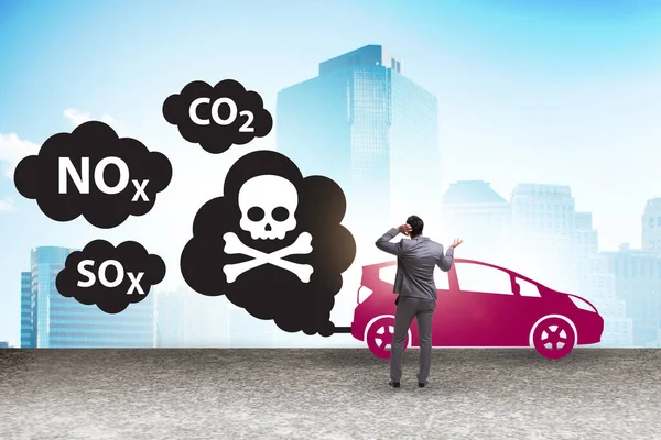 Poluição Automóvel Conceito Ecológico — Fotografia de Stock