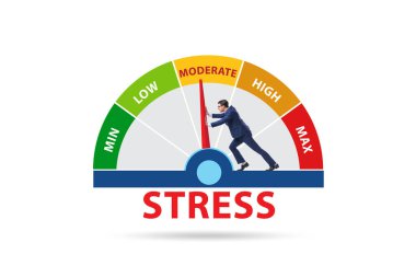 İş adamında stres ölçer kavramı