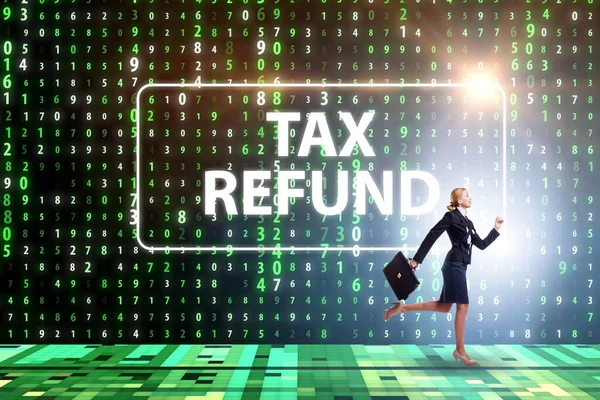 Businesswoman Tax Refund Concept — Stock Photo, Image