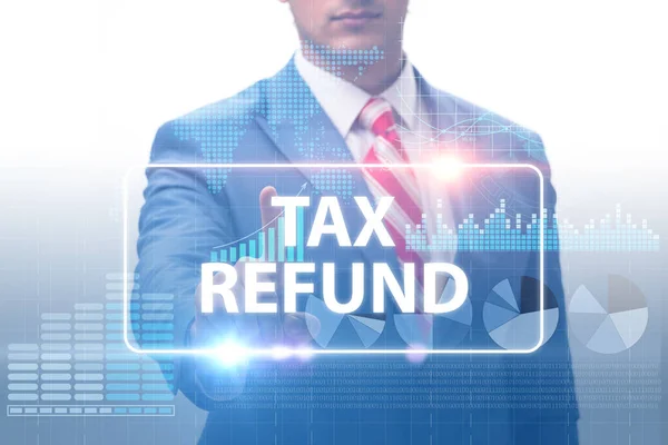 Empresário Conceito Reembolso Impostos — Fotografia de Stock