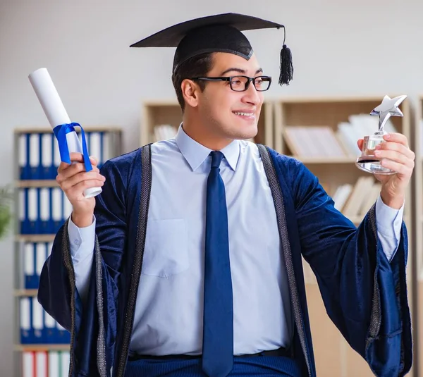 Young Man Graduating University — Stock Photo, Image