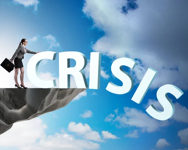 Businesswoman Crisis Management Concept — Stock Photo, Image