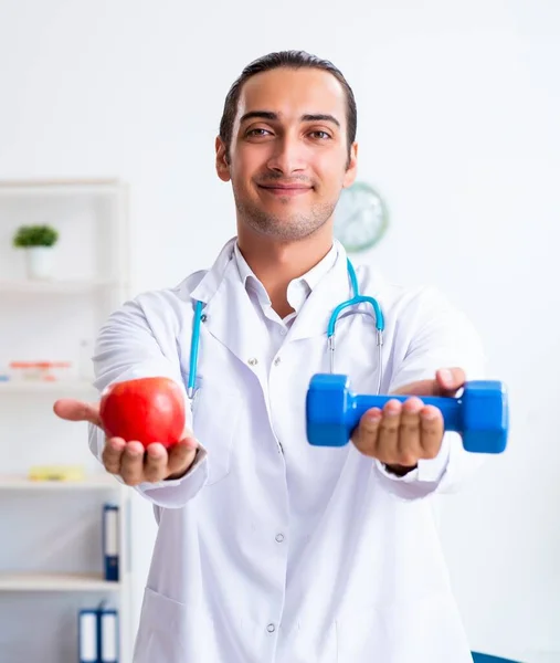 Young Male Doctor Sport Dieting Concept — Stock Photo, Image