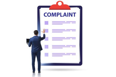 Müşteri şikayeti kavramında iş adamı