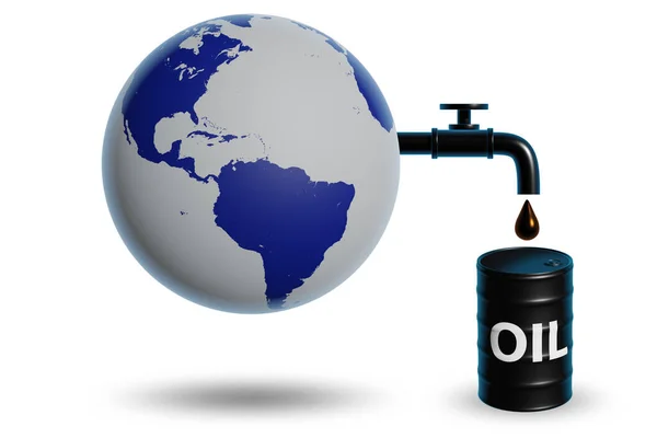 Концепція Глобального Нафтового Бізнесу Рендерингу — стокове фото