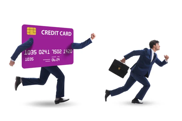 Kredi Kartı Borçları Konseptinde Adamı — Stok fotoğraf
