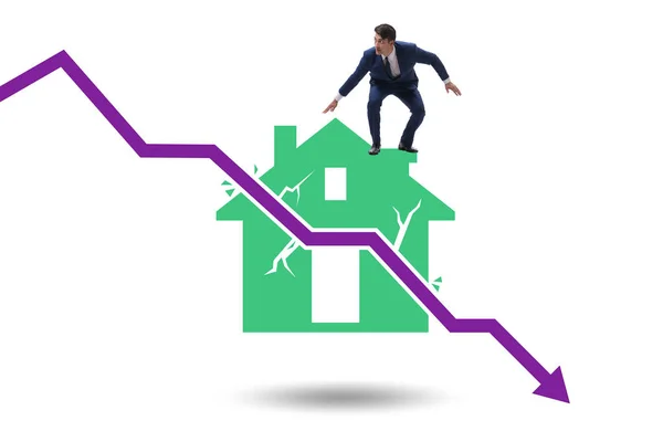 Concept Real Estate Price Crush — Stock Photo, Image