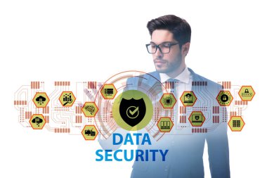 Data security in the cybersecurity concept clipart