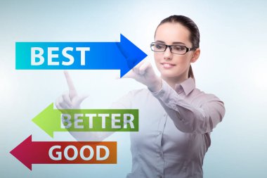 İş kadını daha iyi ve en iyi konsept.